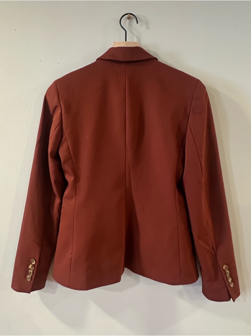 Express Single-Button Maroon/Rust Blazer - Picture 2 of 4